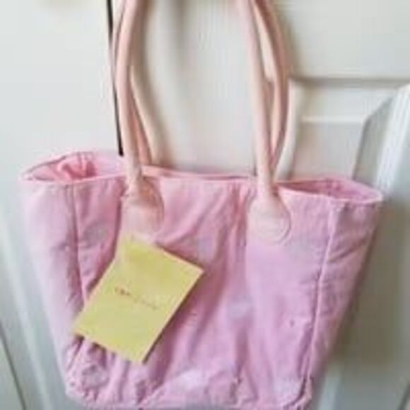 Quacker factory corduroy handbag pink beaded new. READ - Picture 1 of 12